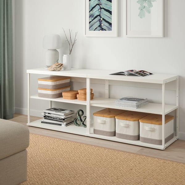 PLATSA - PLATSA Open shelving unit, white, 160x40x63 cm