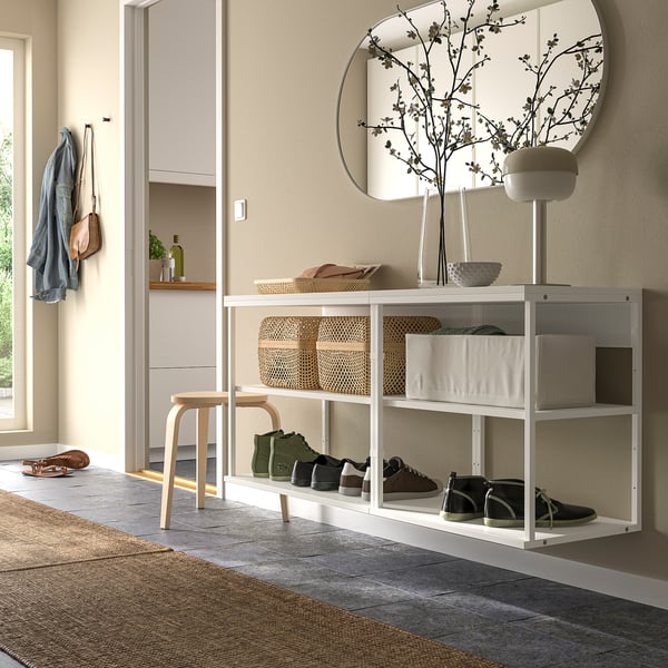 PLATSA - PLATSA Open shelving unit, white, 140x40x63 cm