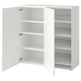 PLATSA shoe cabinet/storage, white/Fonnes white, 120x42x123 cm
