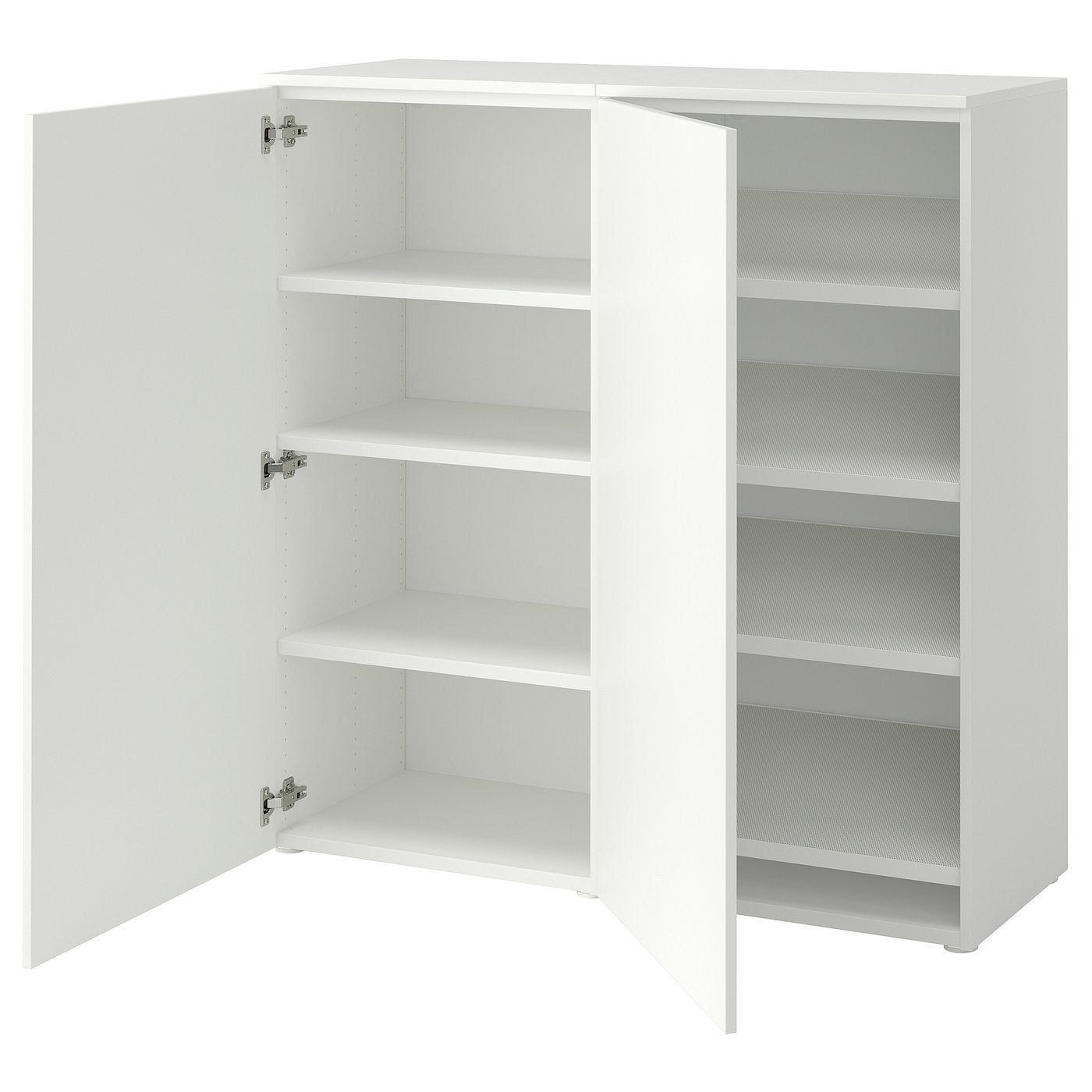 PLATSA shoe cabinet/storage, white/Fonnes white, 120x42x123 cm