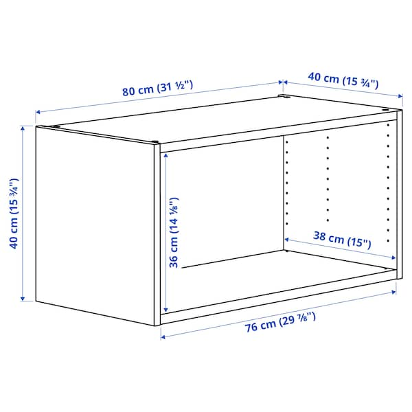 PLATSA - Frame, white, 80x40x40 cm