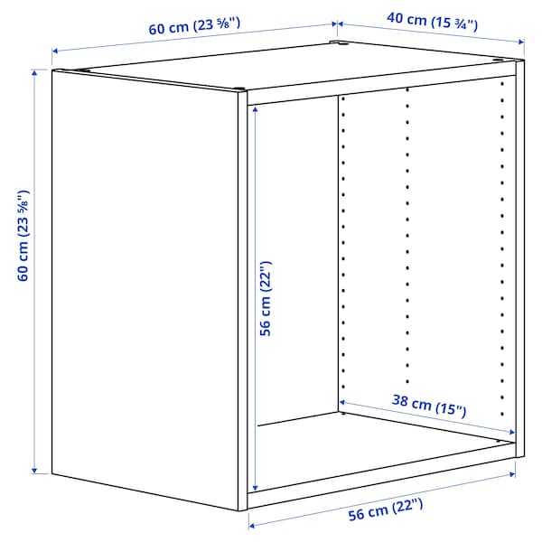 Ikea PLATSA - Frame, white, 60x40x60 cm