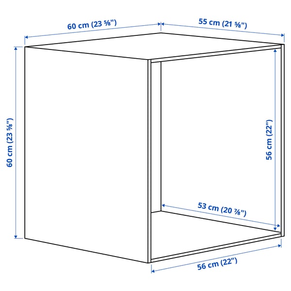 PLATSA frame, white, 60x55x60 cm