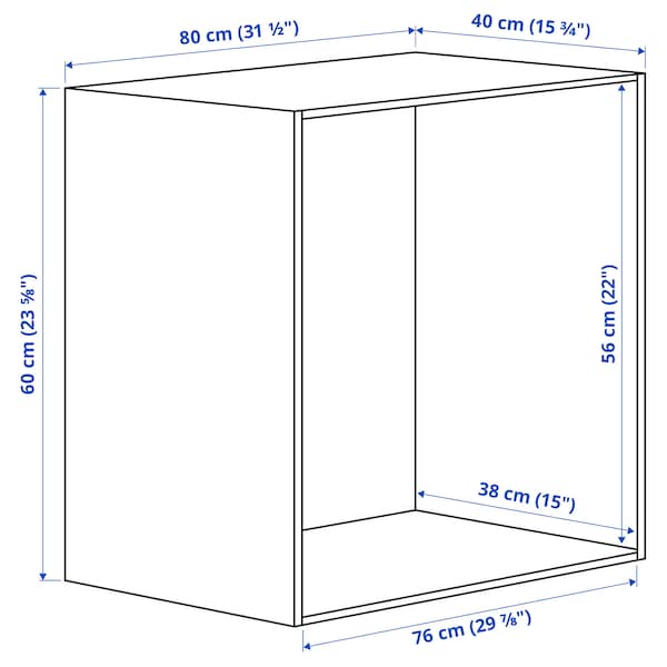 PLATSA - Frame, white, 80x40x60 cm