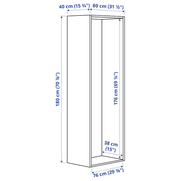 Ikea PLATSA - Frame, white, 80x40x180 cm