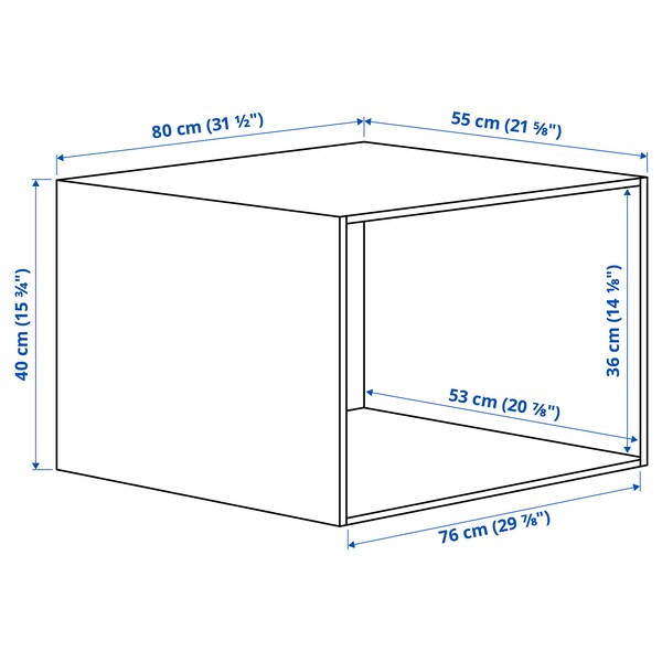 PLATSA - Frame, white, 80x55x40 cm