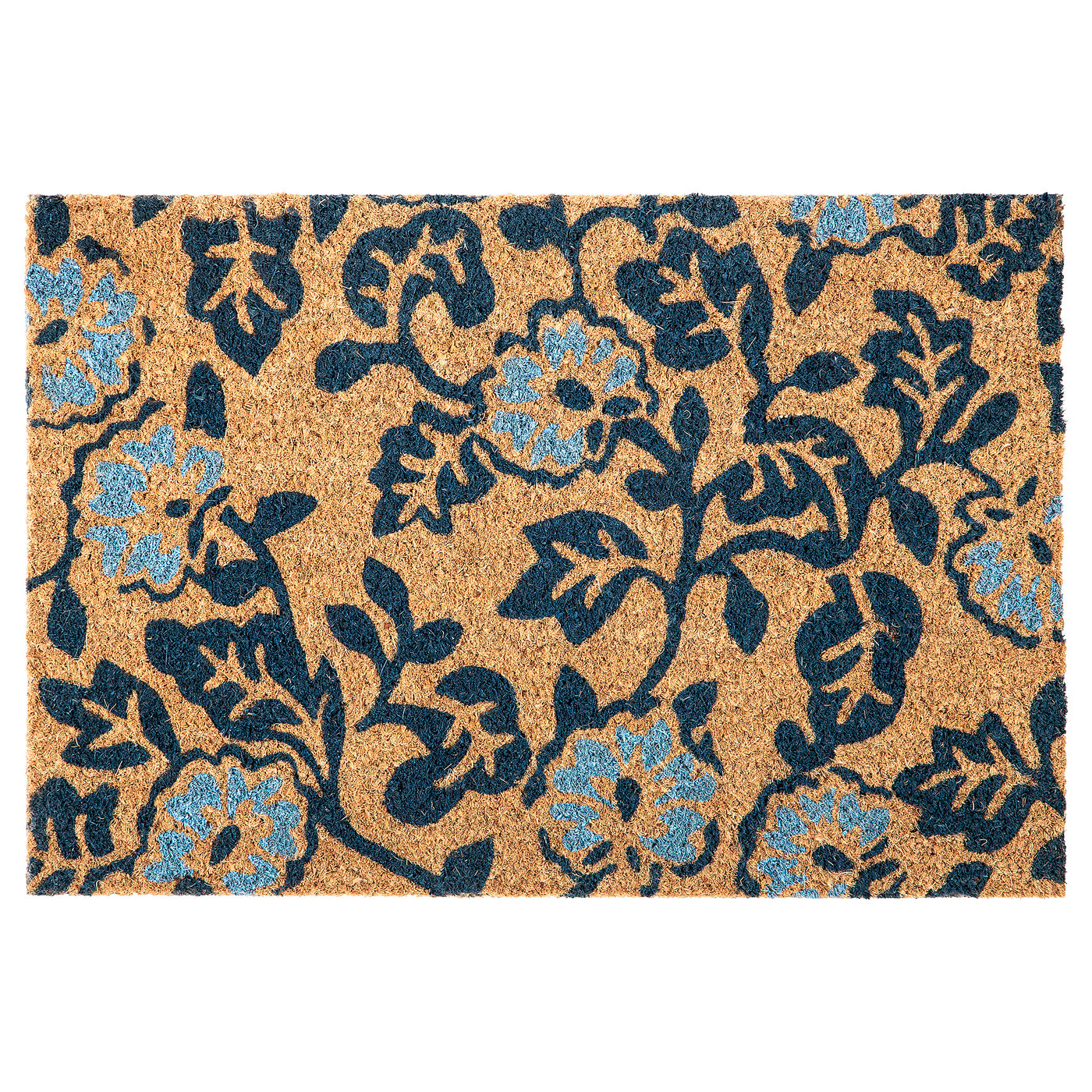 PLATSMÄRKE door mat, coir/floral pattern, 60x40 cm
