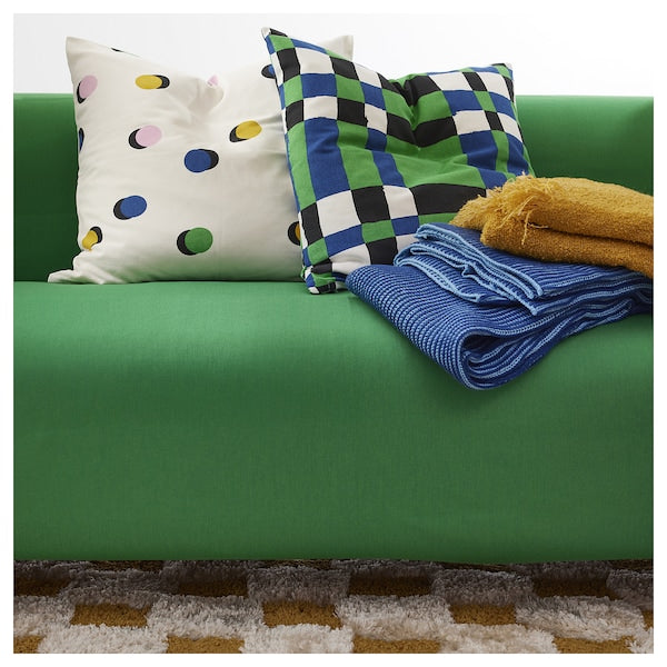 PLATTLUMMER - Cushion cover, green/blue, 50x50 cm