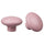 PLOCKAR knob, pale pink, 49 mm, 2 pack