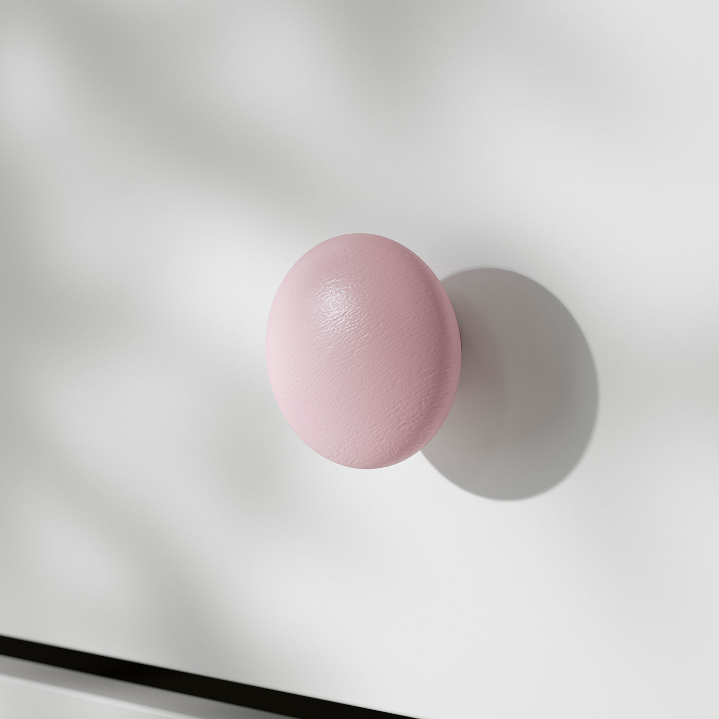 PLOCKAR knob, pale pink, 49 mm, 2 pack