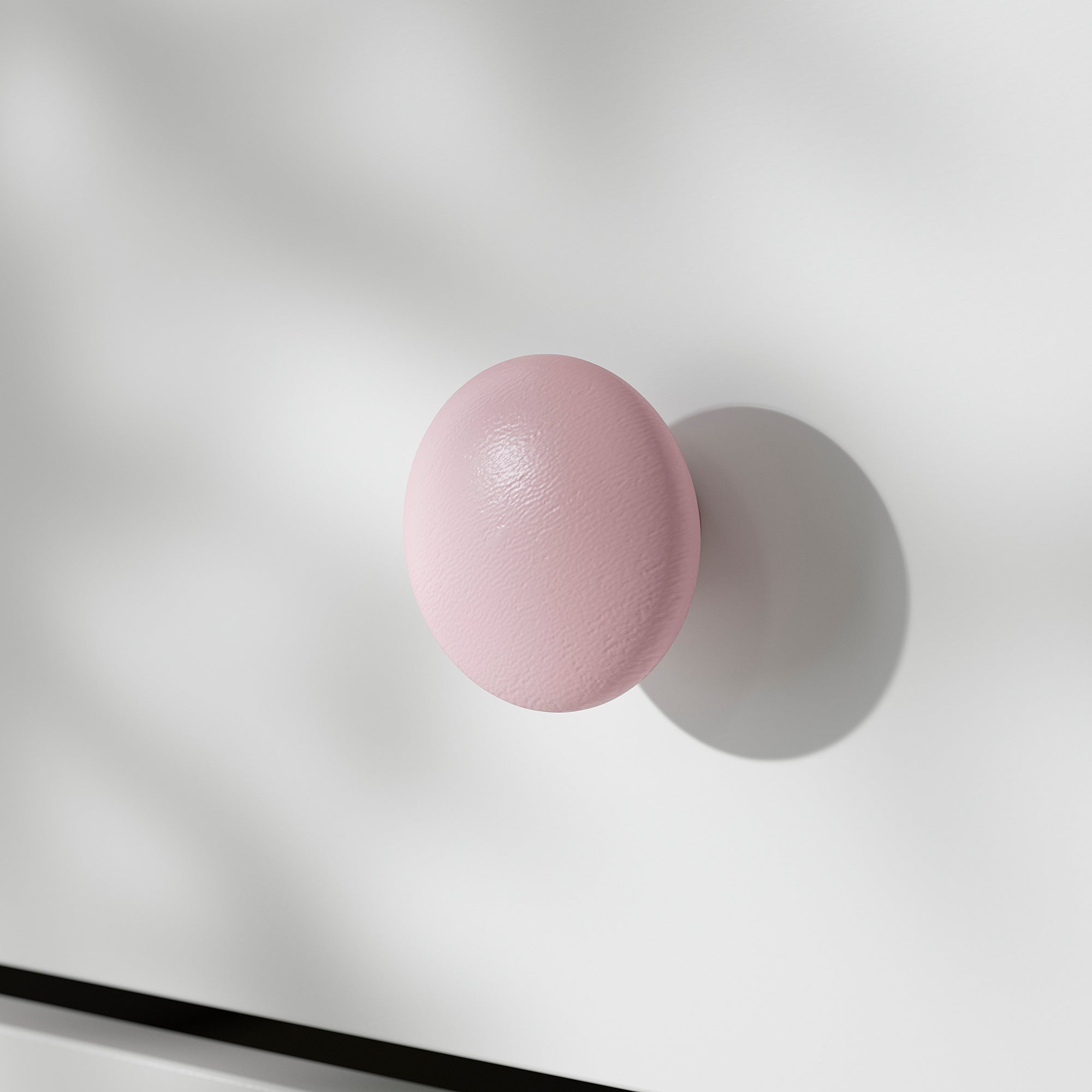 PLOCKAR knob, pale pink, 49 mm, 2 pack