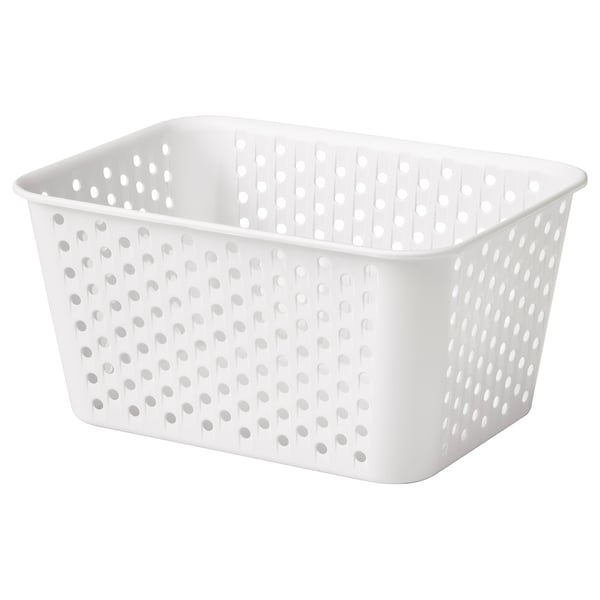 PLOGSVÄNG - PLOGSVÄNG Storage basket, white, 15x20x10 cm