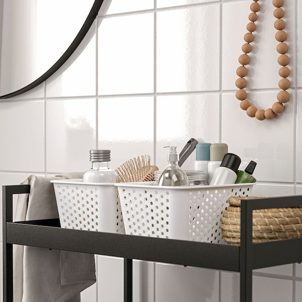 PLOGSVÄNG storage basket, white, 15x20x10 cm