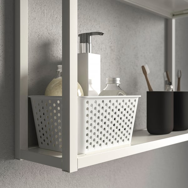 PLOGSVÄNG - PLOGSVÄNG Storage basket, white, 15x20x10 cm
