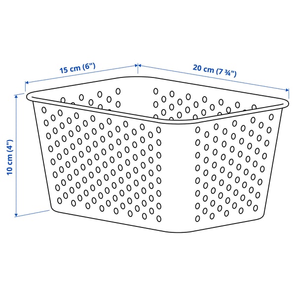 PLOGSVÄNG - PLOGSVÄNG Storage basket, white, 15x20x10 cm