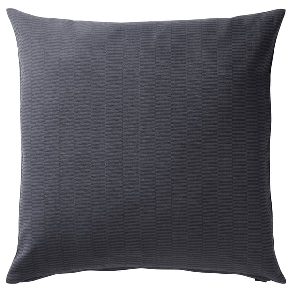 PLOMMONROS - PLOMMONROS Cushion cover, dark grey/grey, 50x50 cm