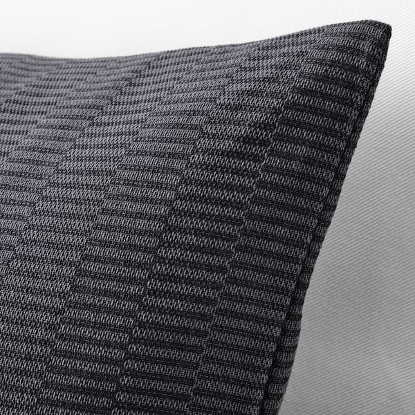 PLOMMONROS - PLOMMONROS Cushion cover, dark grey/grey, 50x50 cm