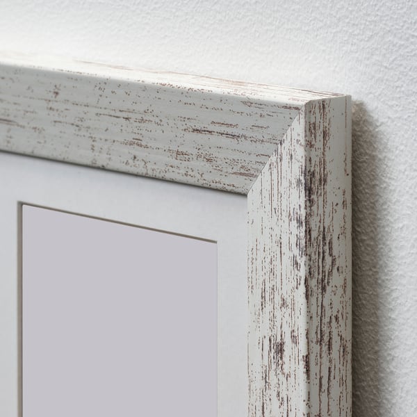 PLOMMONTRÄD - PLOMMONTRÄD Frame, white stained pine effect, 13x18 cm