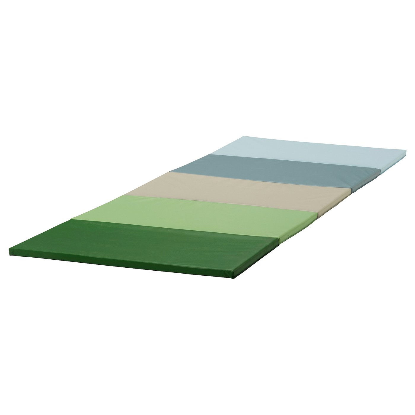 PLUFSIG folding gym mat, blue/green, 78x185 cm
