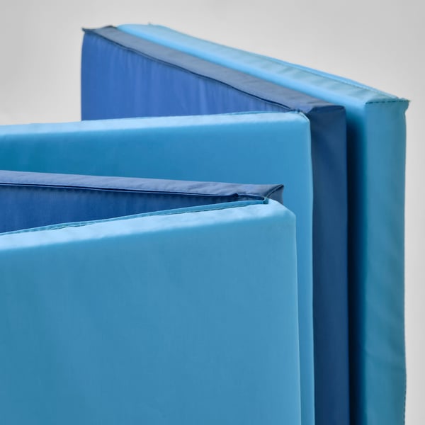 PLUFSIG folding gym mat, blue, 78x185 cm