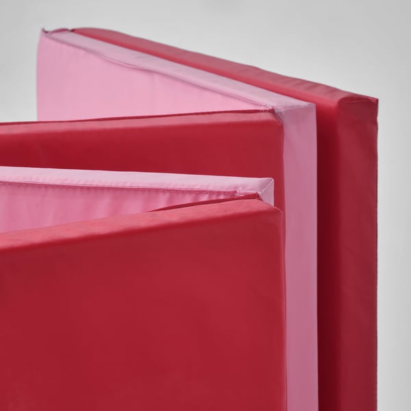 PLUFSIG folding gym mat, pink/red, 78x185 cm