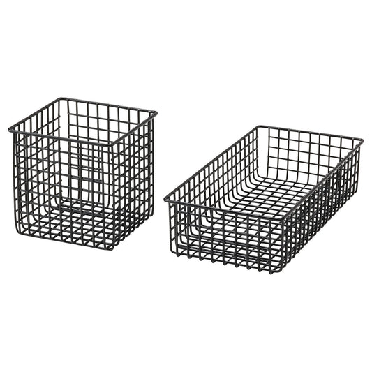 PLUGGLAND Wire Basket, Set of 2, Black