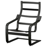 POÄNG armchair frame, black, 68x94x82 cm