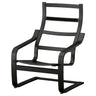 POÄNG armchair frame, black, 68x94x82 cm