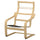 POÄNG armchair frame, oak, 68x94x82 cm