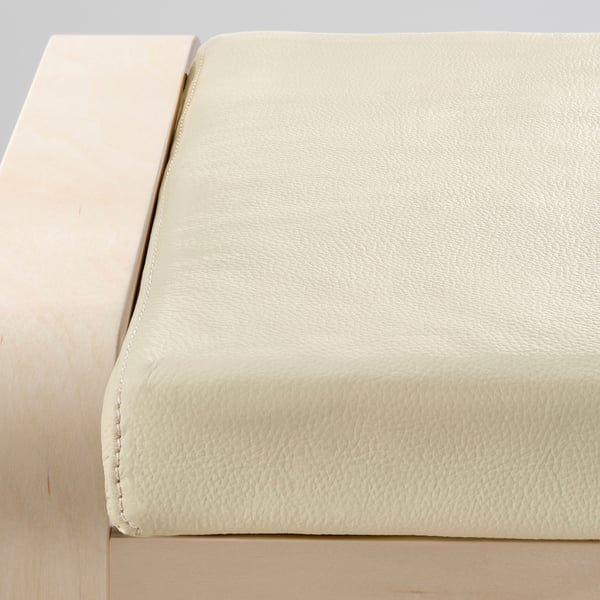 POÄNG footstool cushion, Glose eggshell, 50x55 cm