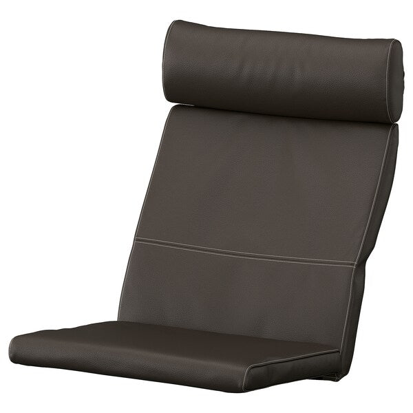 POÄNG - Armchair cushion, Glose dark brown ,