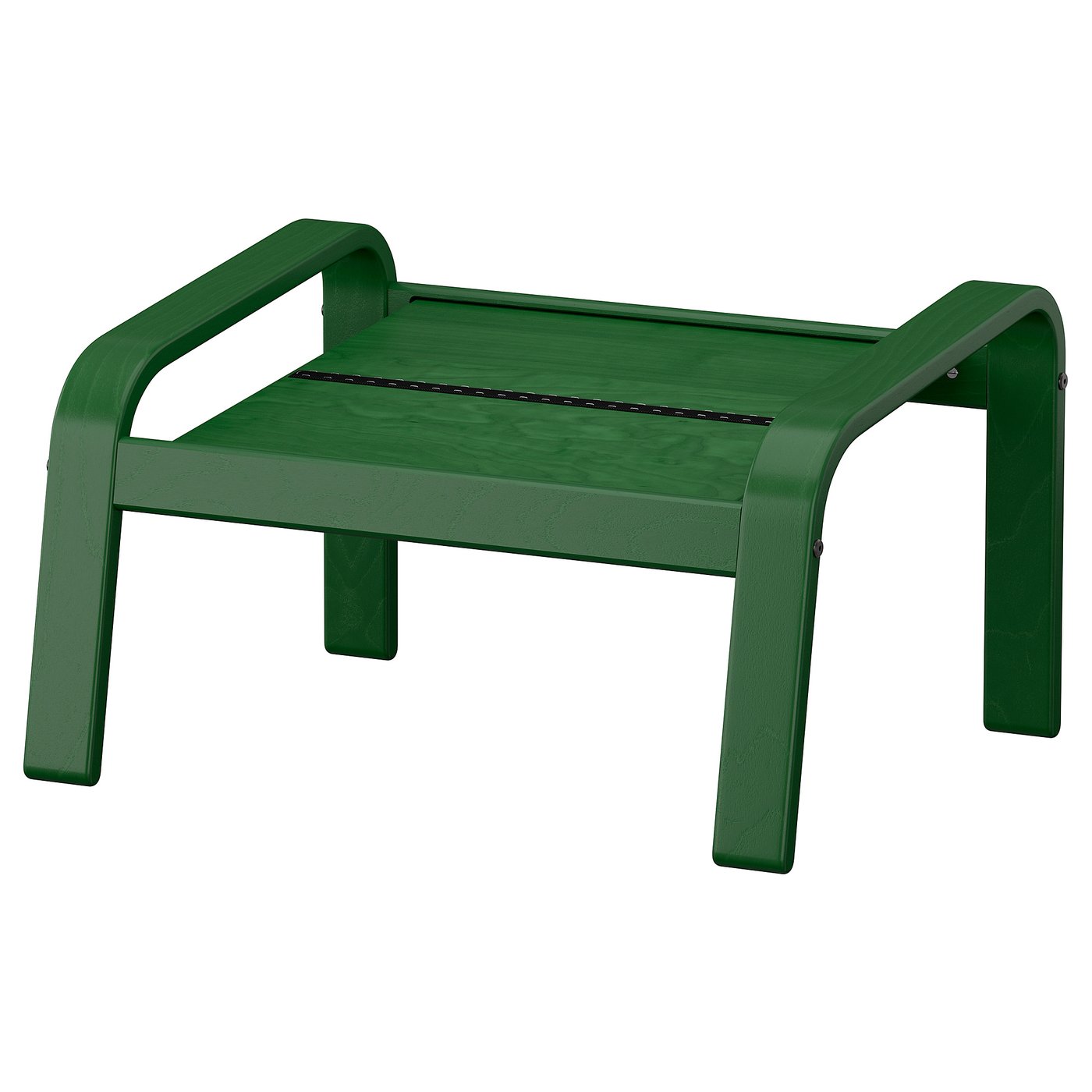 POÄNG footstool frame, dark green, 52x68 cm