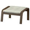 POÄNG footstool, walnut effect/Gunnared beige, 68x39x54 cm
