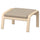 POÄNG footstool, birch veneer/Kelinge beige, 68x39x54 cm