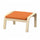 POÄNG - Footstool, birch veneer/knisa bright orange