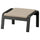 POÄNG footstool, black/Kelinge beige, 68x39x54 cm
