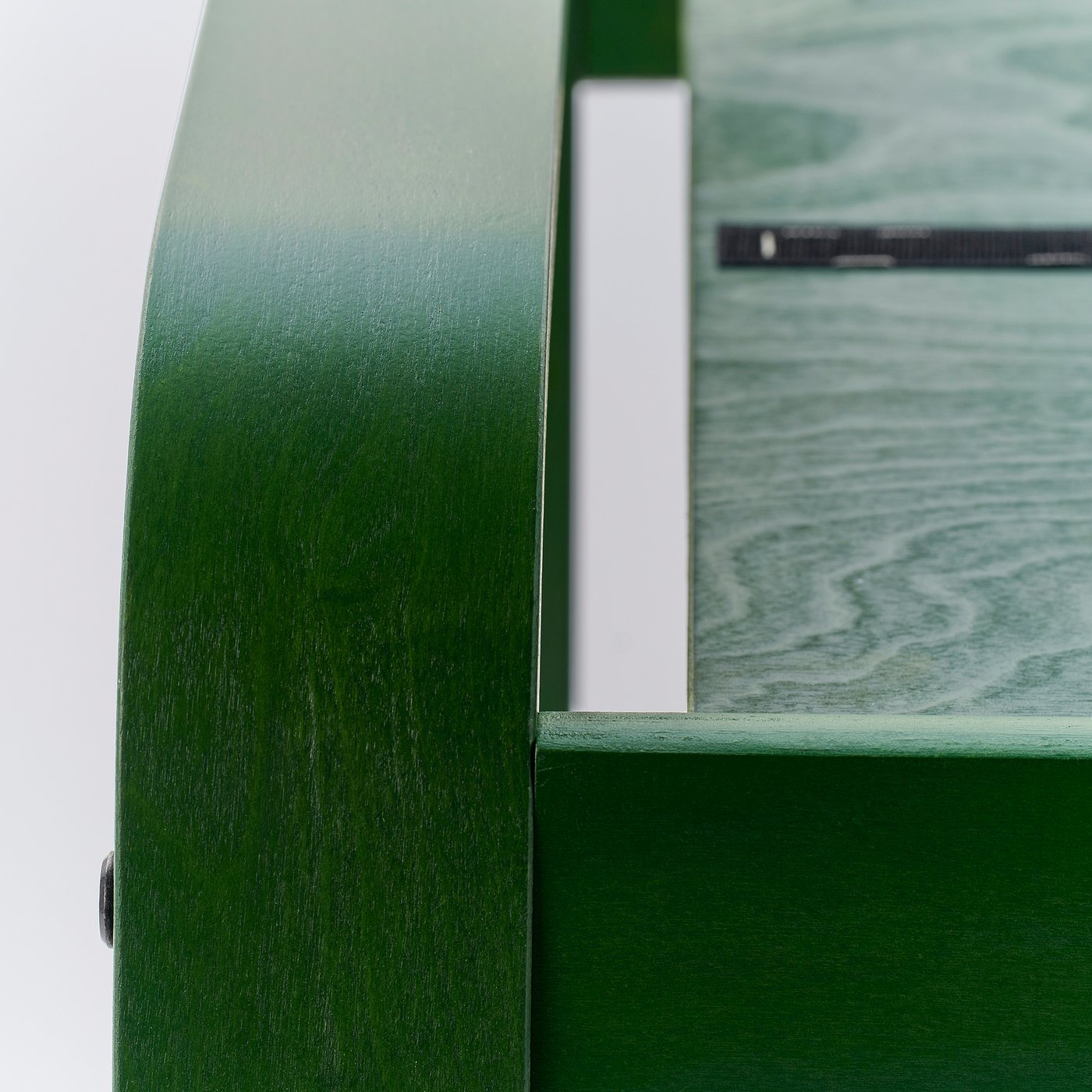POÄNG footstool, dark green/Knisa black, 68x39x54 cm