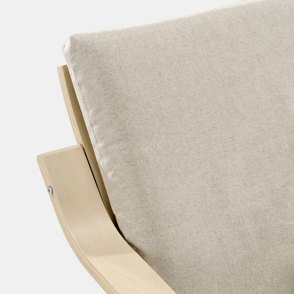 POÄNG low-back armchair, natural colour/beige/Katorp natural colour/beige