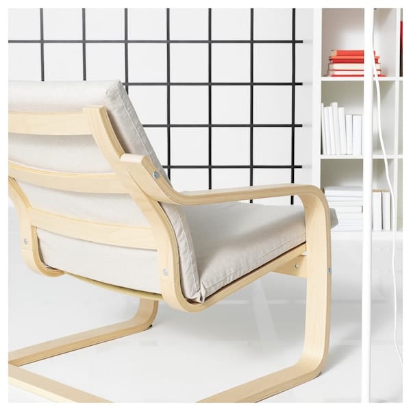 Ikea POÄNG - Low-back armchair, natural/beige color/Katorp natural/beige color