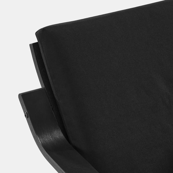 POÄNG low-back armchair, black-brown/Vissle black