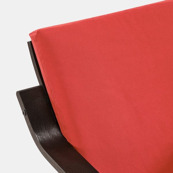 Ikea POÄNG - Low Back Armchair, Black/Vissle Red