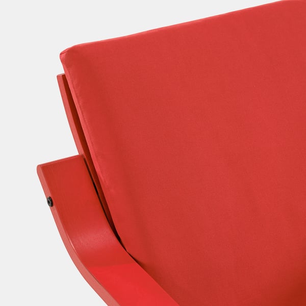 POÄNG low-back armchair, red/Vissle red