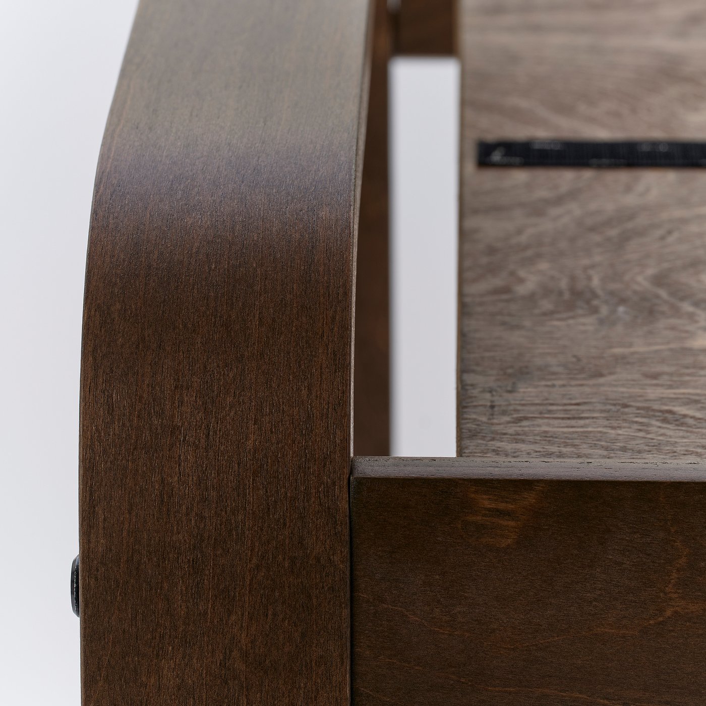 POÄNG armchair and footstool, walnut effect/Knisa light beige