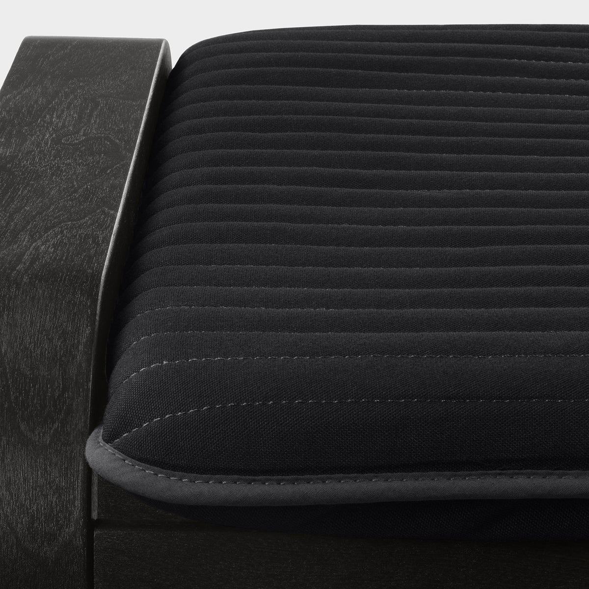 POÄNG armchair and footstool, black/Knisa black
