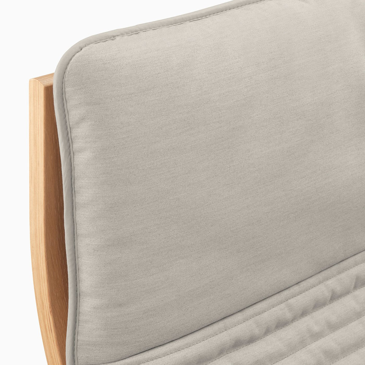 POÄNG armchair and footstool, oak/Knisa light beige