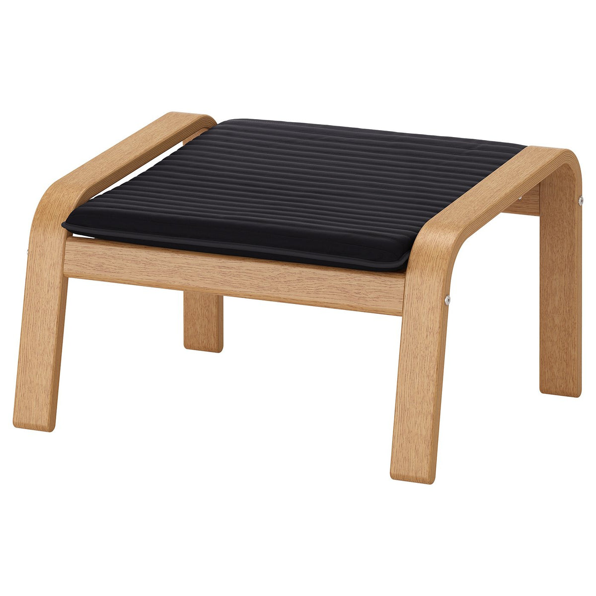 POÄNG armchair and footstool, oak/Knisa black