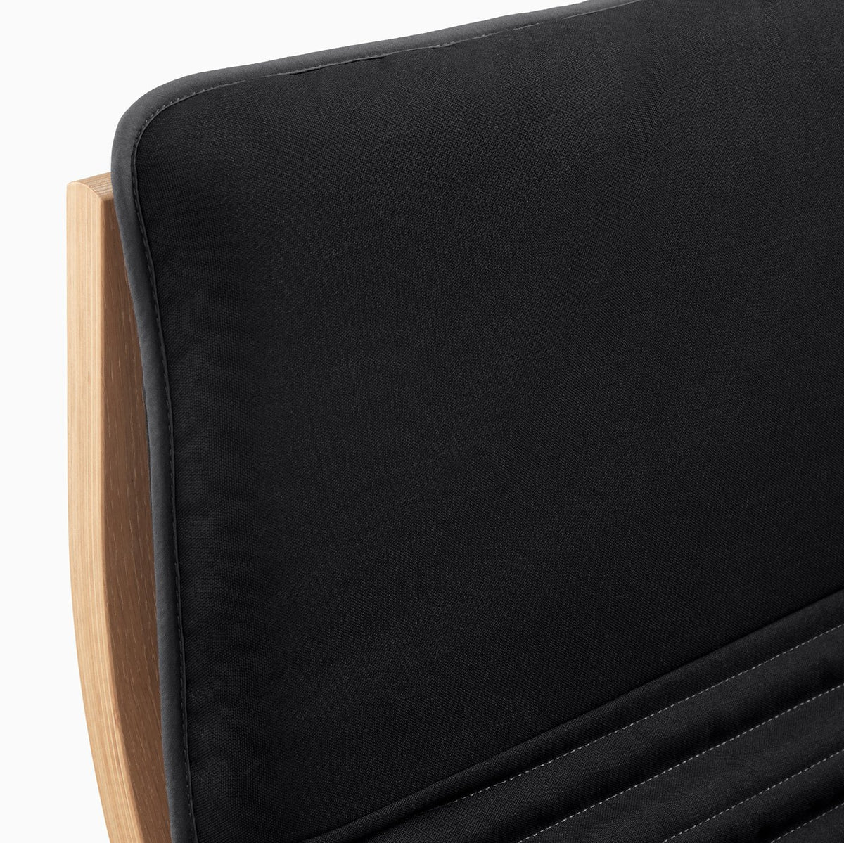 POÄNG armchair and footstool, oak/Knisa black