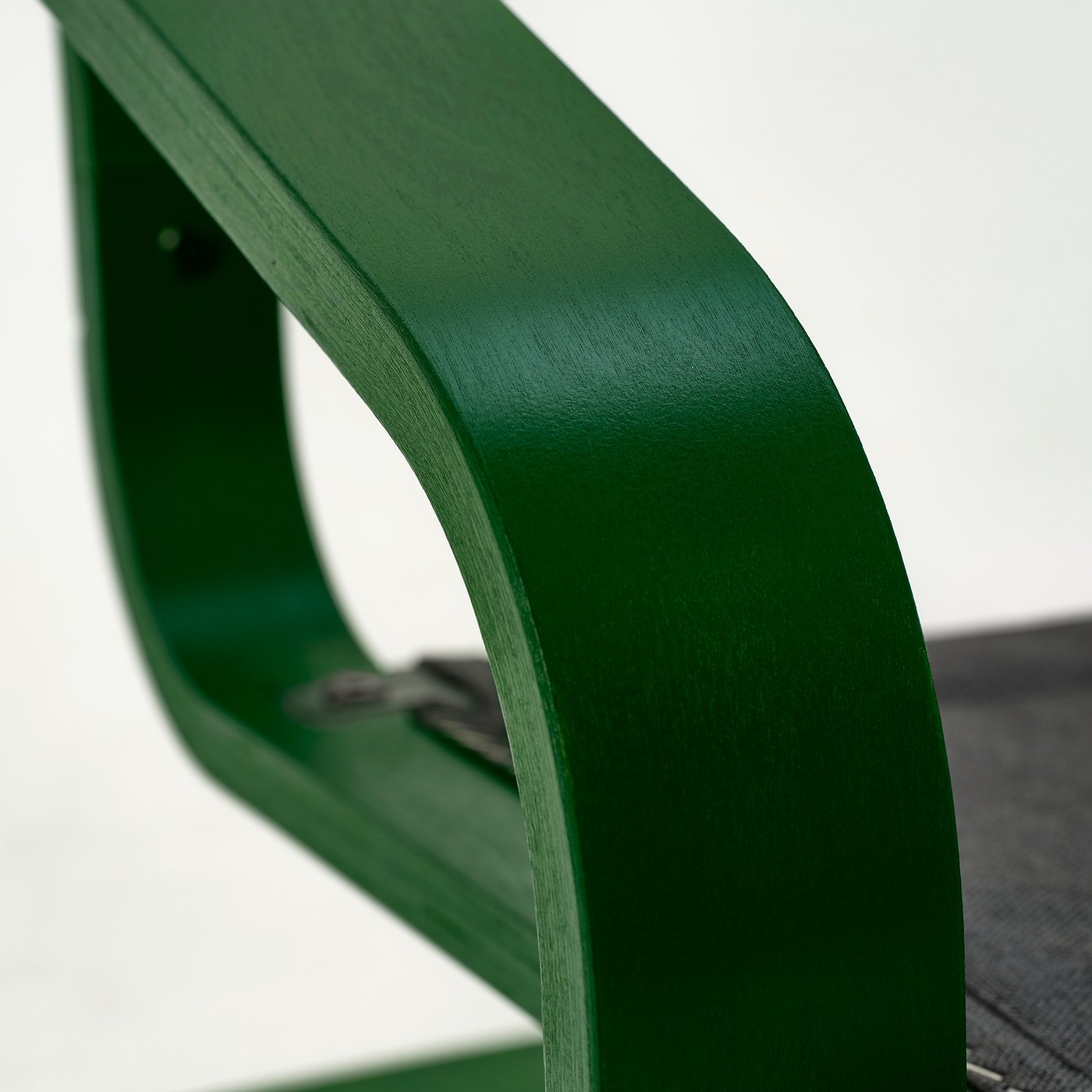 POÄNG armchair and footstool, dark green/Gunnared light green