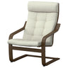 POÄNG armchair, walnut effect/Gunnared beige, 68x100x82 cm