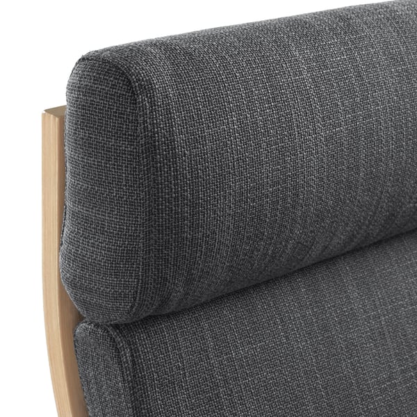 POÄNG armchair, white stained oak veneer/Hillared anthracite, 68x100x82 cm